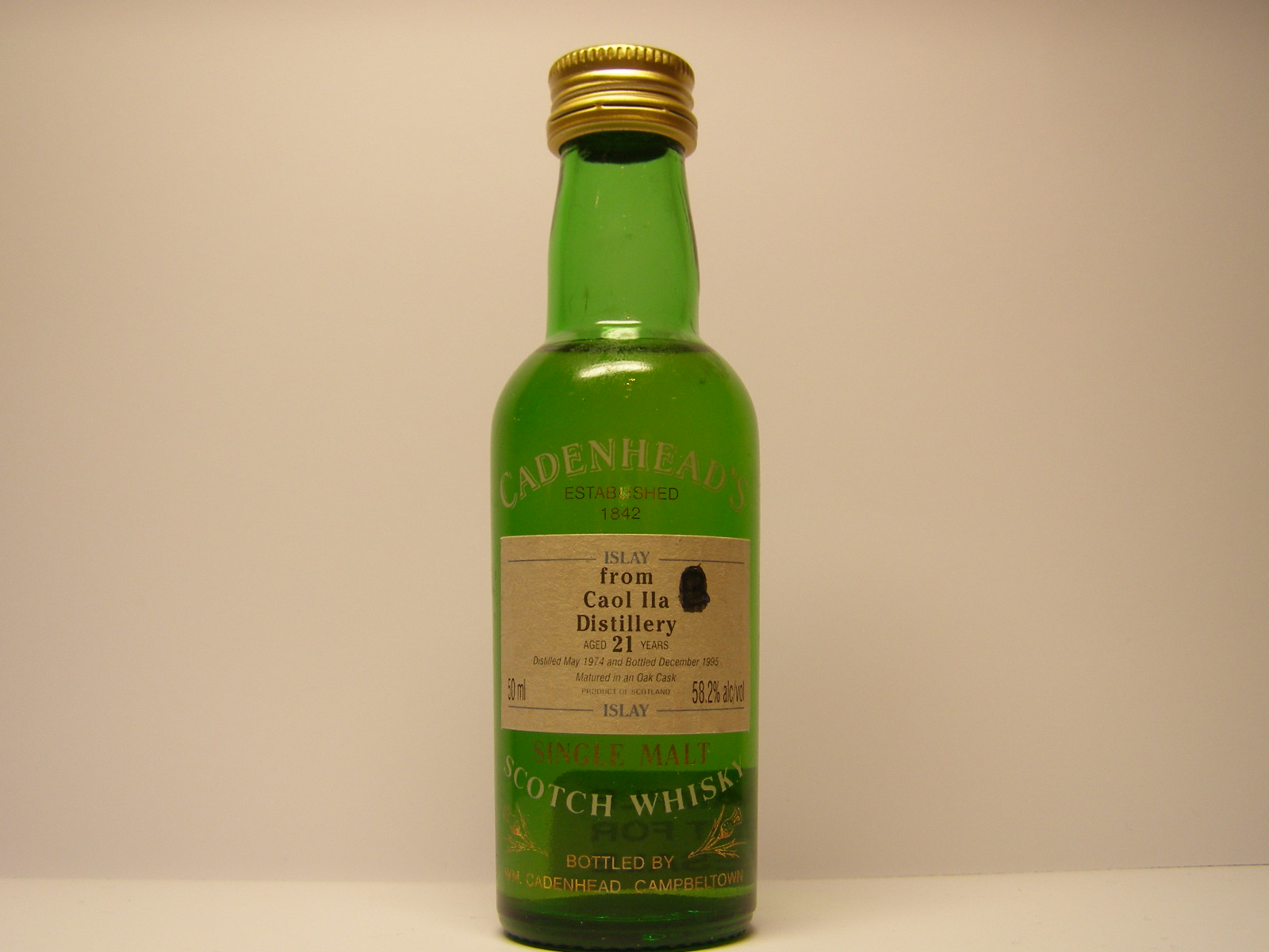 SMSW 21yo 1974-1995 "Cadenhead´s" 50ml 58,2%alc/vol